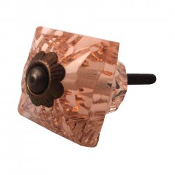 Glasknopp Rosa