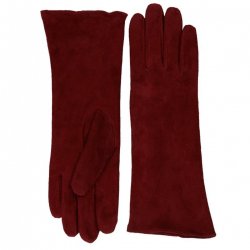 Skinnhandskar vinröda