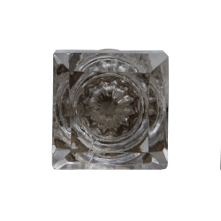 Fyrkantig knopp glas mässing