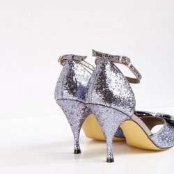 Klackskor silverglitter