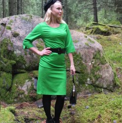 Retroklänning 50-tal Grön Linnea