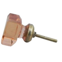 Byråknopp rosa glas