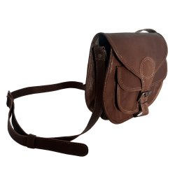 Axelremsväska 70tal stil äkta skinn