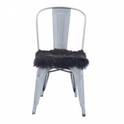 Sittunderlag fårskinn svart