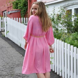 Klänning tunika rosa