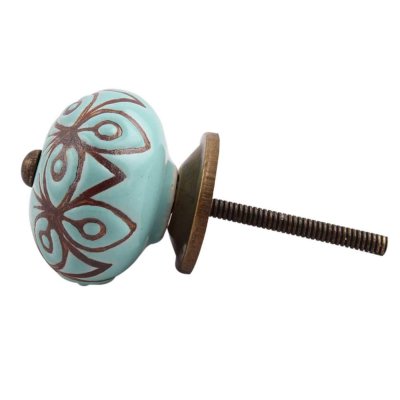 Tukos handmålad porslinsknopp