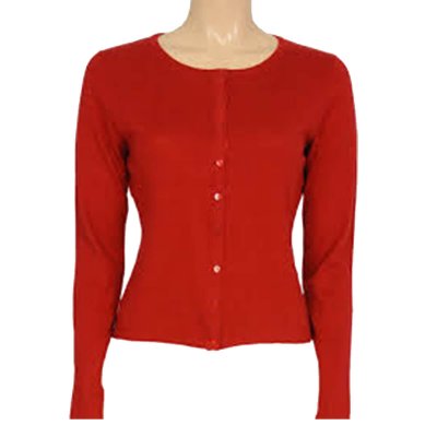 Röd cardigan