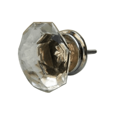 Byråknopp diamant - klart glas