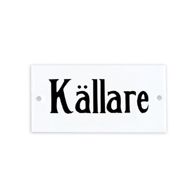 emaljskylt källare