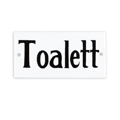 emaljskylt toalett