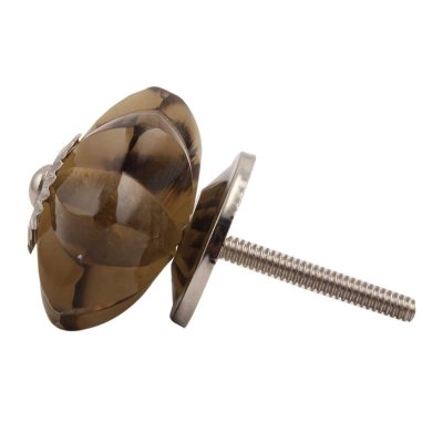 Byråknopp brunt glas