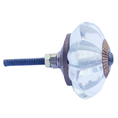 Byråknopp glas klassisk guld