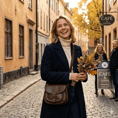 Skinnväska äkta skinn