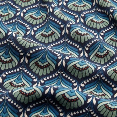 Kimono adonis blå mönstrad