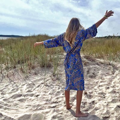 Morgonrock blå