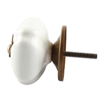 Porslinsknopp vit antik