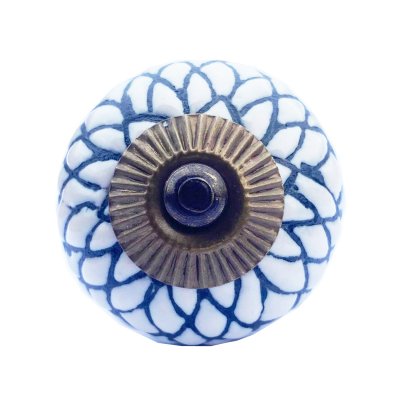 knopp vit med svart mönster