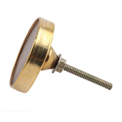 Knopp retrostil trä och mässing