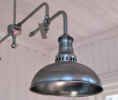 Retro lampa silver