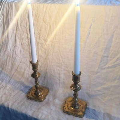 Ljusstakar i Mässing. 2 Stycken