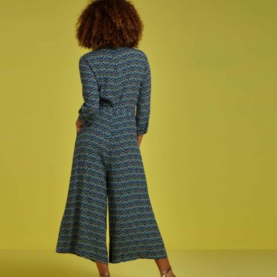 jumpsuit mönstrad blå