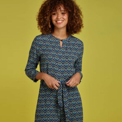 Jumpsuit blå mönstrad