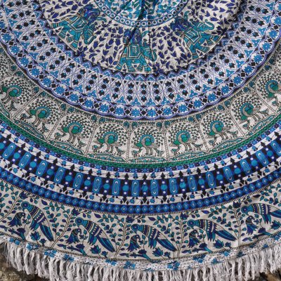 Mandala filt blå