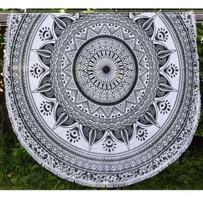 Mandalafilt svartvit