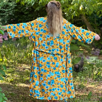 kimono blommig
