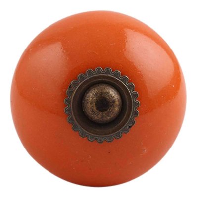 Porslinsknopp, orange vintage