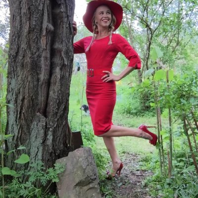 Retroklänning 50-tal Linnea Röd
