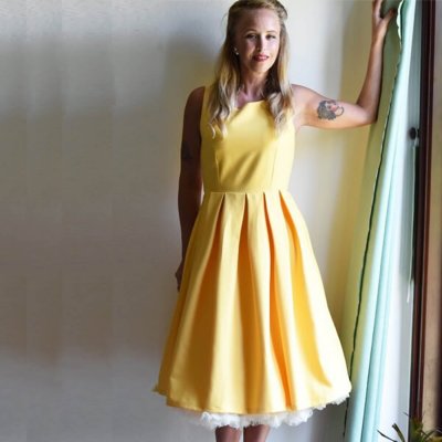 Klänning Gul retro 50-tal
