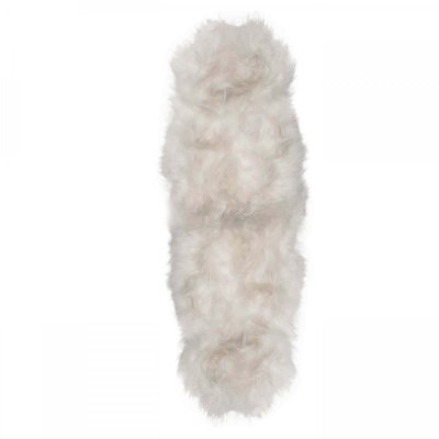 Fårskinn långt vitt