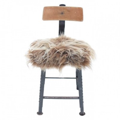 Fårskinn sittdyna brun