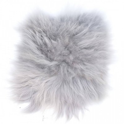 Sittlapp ljusgrått fårskinn