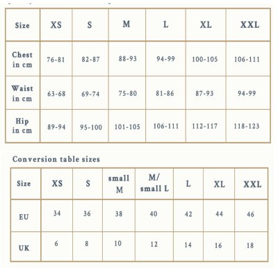 jumpsuit storleksguide