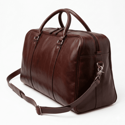 Duffelväska äkta skinn