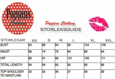 storleksguide poppins clothing