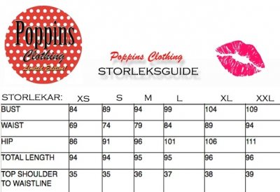 storleksguide poppins clothing