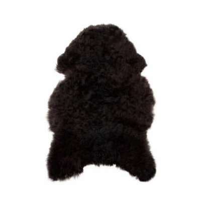 Svart fårskinn kort ull