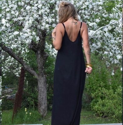 Bomullklänning svart