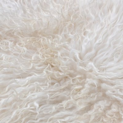 Fårskinn vitt krulligt