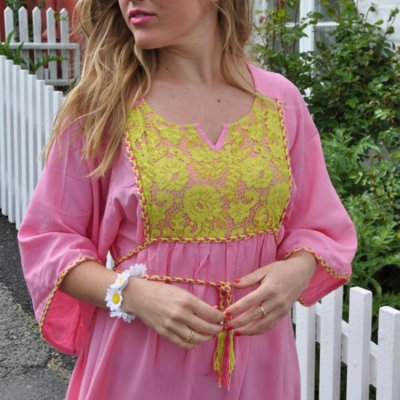 Klänning nattlinne rosa